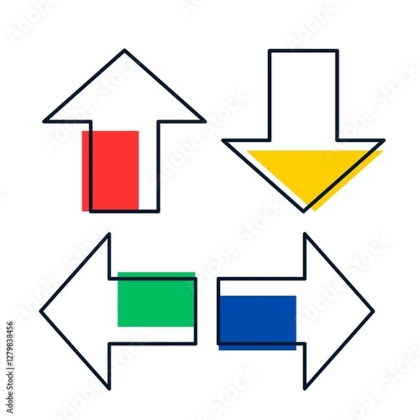 Obraz arrow icons set