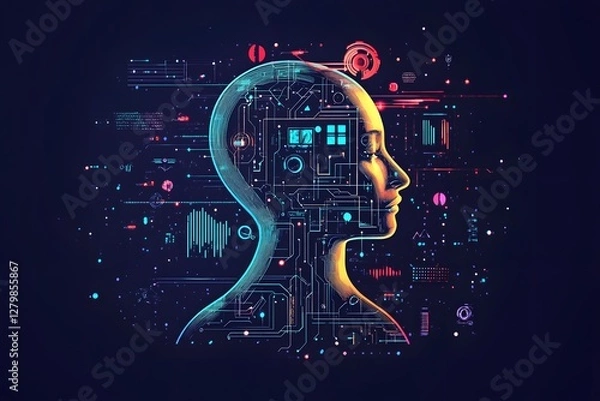 Obraz Artificial intelligence in life, Generative AI