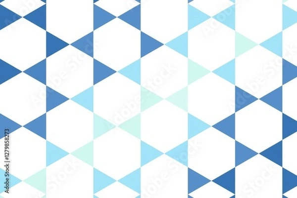 Fototapeta Blue mint abstract diamond grid with triangular geometric pattern and seamless structured symmetry. Modern polygonal tessellation concept