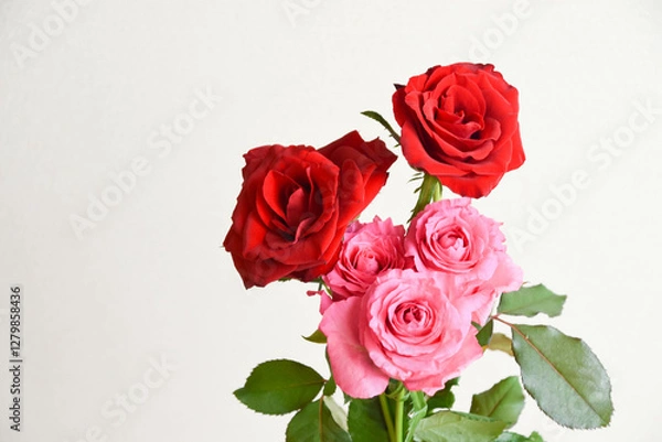 Fototapeta 赤とピンクのばら