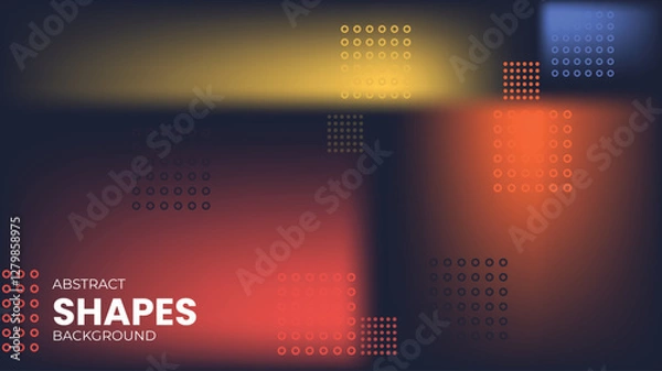 Obraz Abstract Vector Background with Geometric Shapes in Warm Colors