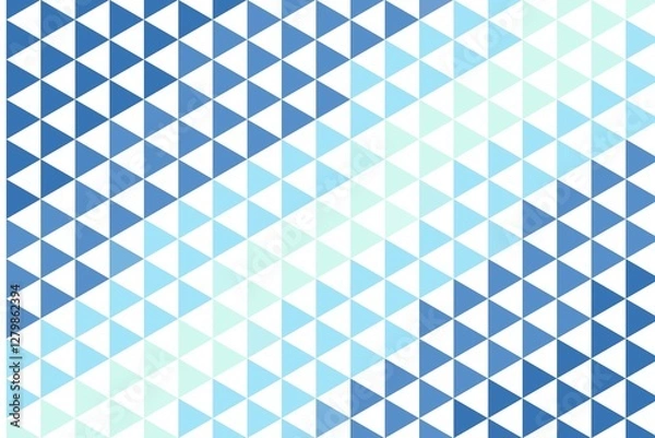 Fototapeta Blue mint triangular geometric pattern with seamless abstract symmetry. Modern polygonal concept