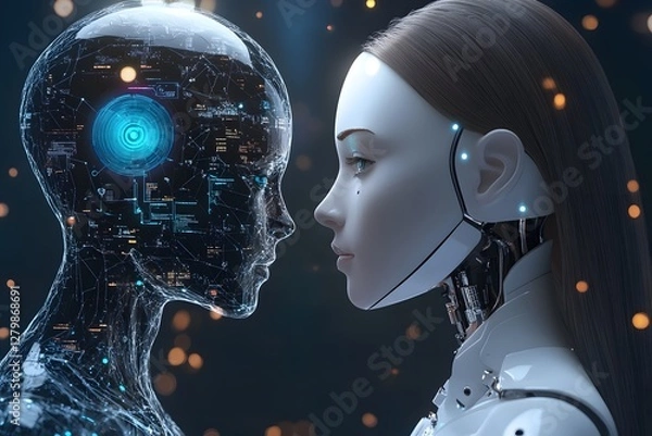 Fototapeta Artificial intelligence in life, Generative AI