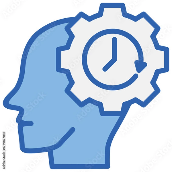 Obraz Discipline Blue White Icon