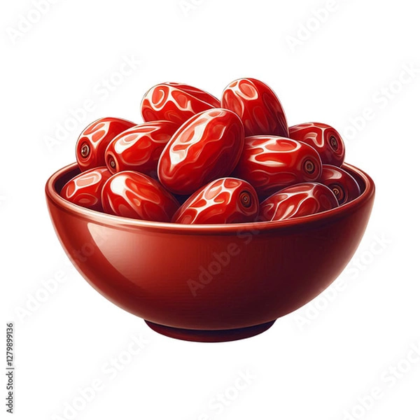Obraz Red date isolated on transparent background