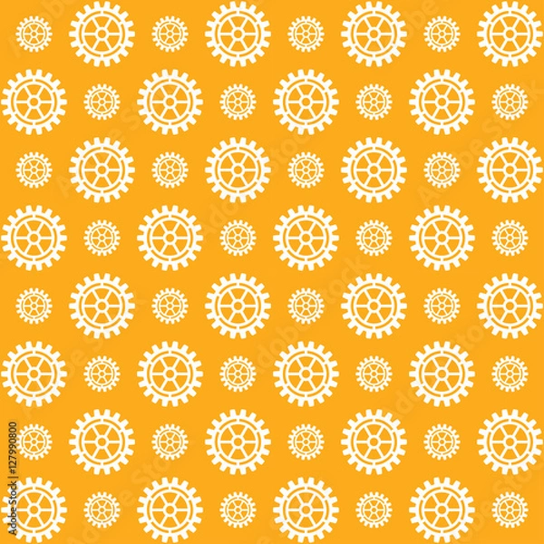 Fototapeta Vector gears icons seamless patterns