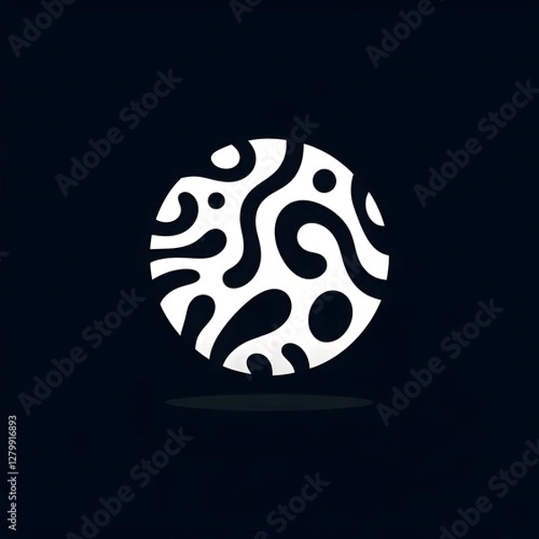 Fototapeta AI Generate of Stylized Leopard Skin Pattern, iconic, icon, simple, elegant, abstract, bold spots and a modern, minimalist design. Strength, agility, and the wild. For logos, branding, wildlife theme.
