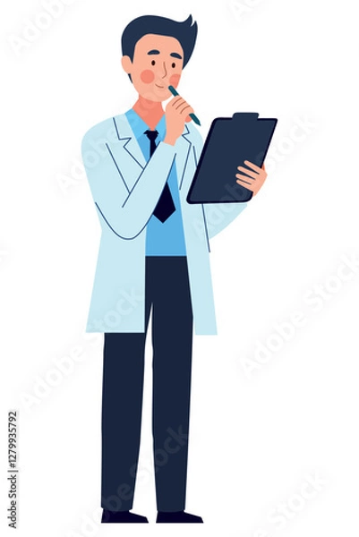 Fototapeta Doctor Thinking Notes Icon