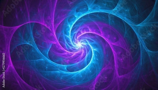 Fototapeta Abstract fractal swirling colors