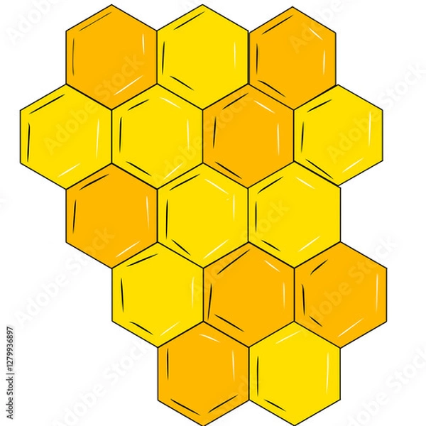 Obraz Honeycomb placed on the background
