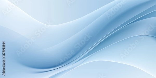 Fototapeta A smooth and soothing blue wave pattern for design purposes and modern aesthetics.
