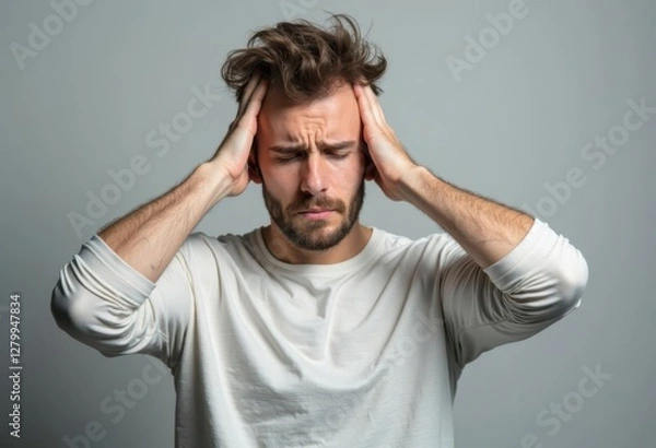 Obraz man with headache