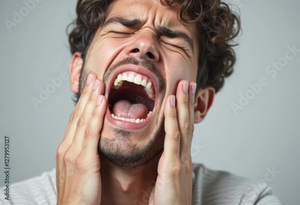 Obraz young man has toothache