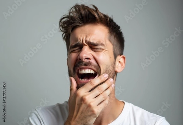 Obraz young man has toothache