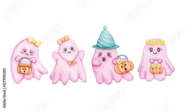 Obraz Halloween holiday cute element set