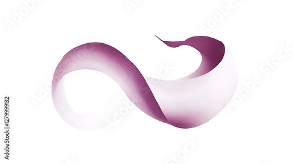 Fototapeta Abstract Purple Wave Design Flowing Gracefully