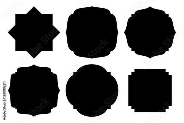 Obraz Elegant black frame silhouettes for design projects and creative layouts