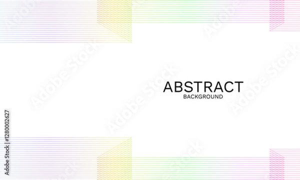 Fototapeta Geometric spectrum lines on bright backdrop for modern presentations