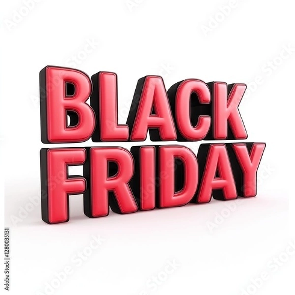 Obraz Red Black Friday Sale  D Text Render