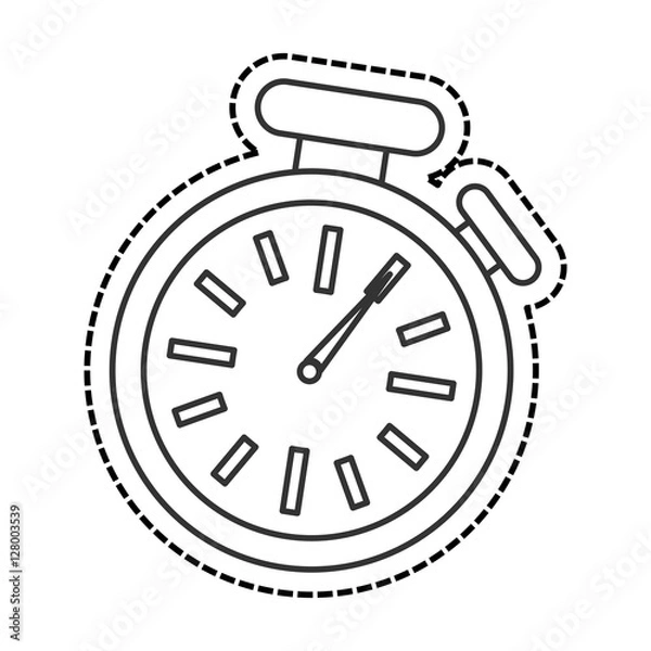 Fototapeta timer clock watch icon vector illustration graphic design