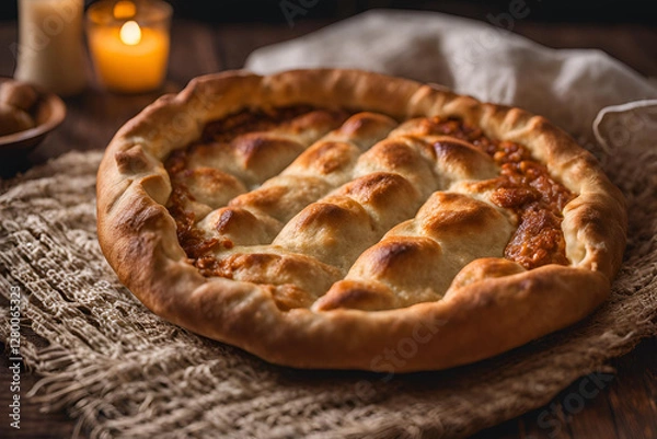 Obraz Ramadan pita. Ramadan bread. Ramadan pita for iftar and sahur