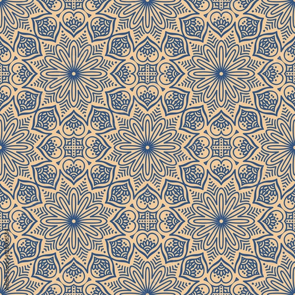 Obraz Ethnic floral seamless pattern