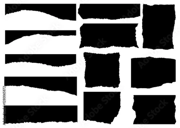 Fototapeta 破れた紙、シルエット素材