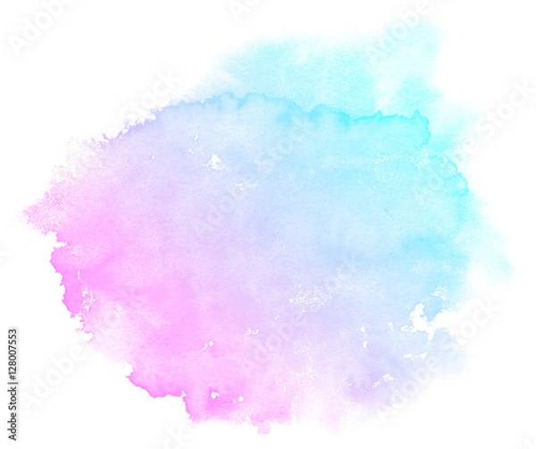 Obraz Abstract pink watercolor on white background.This is watercolor splash.It is drawn by hand.