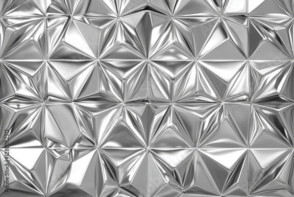 Fototapeta Exploration of abstract geometric patterns in a sleek 3D futuristic design for innovative backgrounds