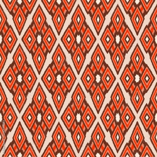 Obraz red and white seamless pattern