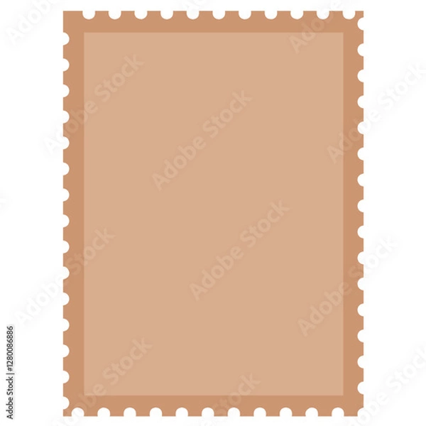Obraz blank brown postage stamp