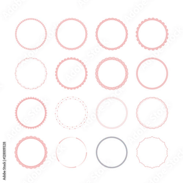 Fototapeta まるフレームセット02