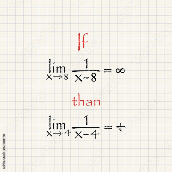 Fototapeta Math equation - funny inscription mathematical template