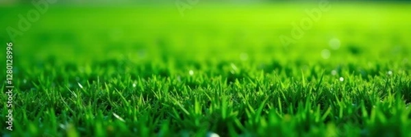 Obraz Close-up texture of meticulously maintained sports field, ideal HD wallpaper , close-up, surface