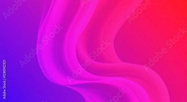 Fototapeta Vibrant grainy background with a smooth texture and a colorful gradient of pink, purple, and blue. Abstract design for modern projects.