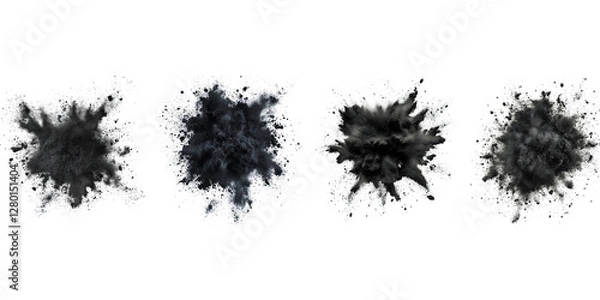 Fototapeta black ink splatter