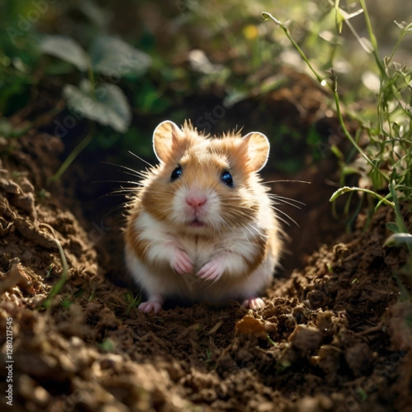 Obraz 好奇心の目覚め - 巣穴からの挨拶