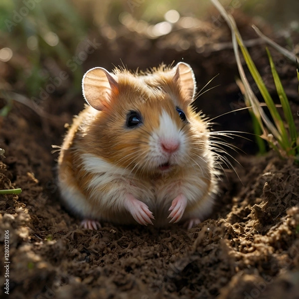 Obraz 好奇心の目覚め - 巣穴からの挨拶