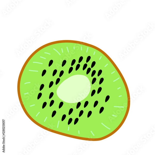 Obraz Set with hand drawn fruit doodles