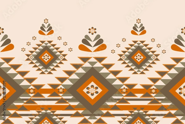 Fototapeta Geometric Ethnic pattern, Native American tribal fabric,tile, carpet ,vector,illustration design 
