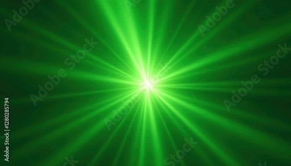 Obraz Radial green gradient, exploding starburst effect, shiny, hue