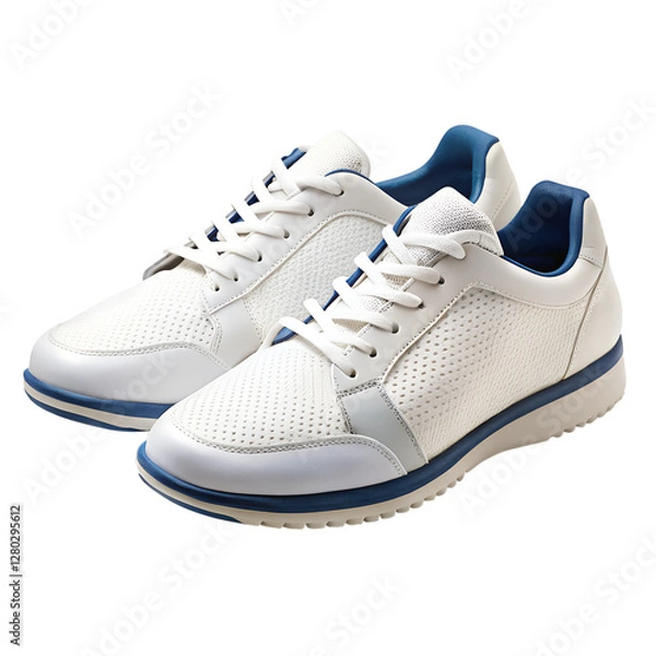 Fototapeta A pair of trainers shoes isolated on transparent background