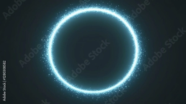 Fototapeta Glowing Circular Light Sparkles Abstract Background