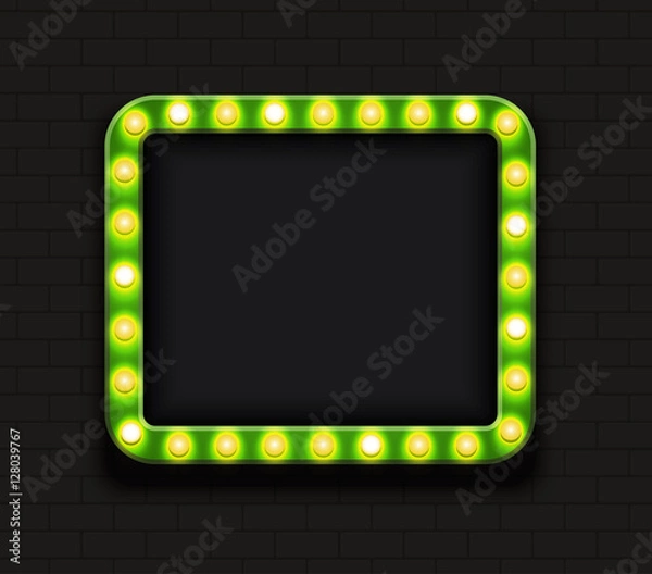 Fototapeta Vector modern retro billboard background