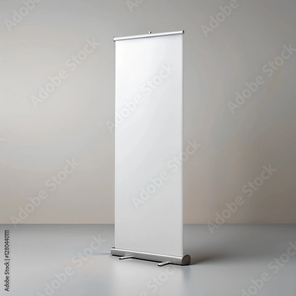 Fototapeta Roll up banner mockup design template.