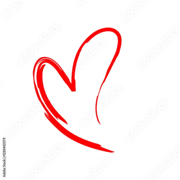 Fototapeta red heart logo