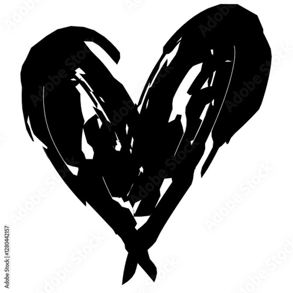 Obraz black heart with wings