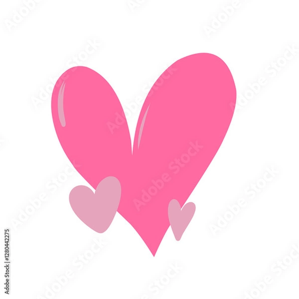 Obraz pink heart with love