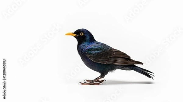 Fototapeta Starling with Iridescent Feathers - Professional Product Shot