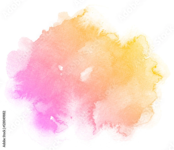 Obraz Abstract pink watercolor on white background.This is watercolor splash.It is drawn by hand.